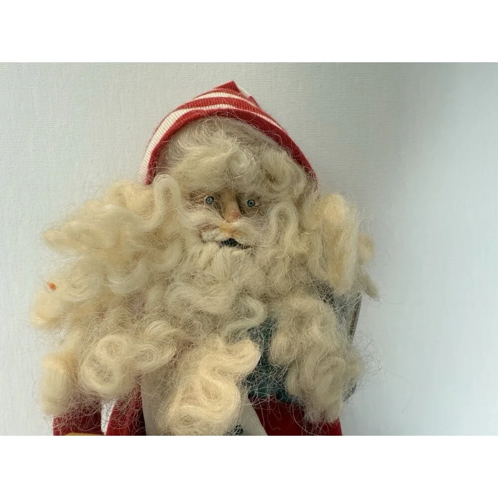 Vintage Shelf Sitter SANTA CLAUS Bendable Figure Christmas Decor 12
